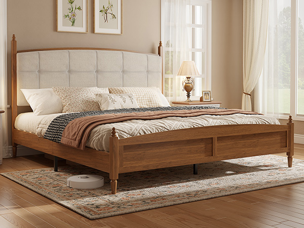 Vintage Spindle-Style King Size Bed Frame