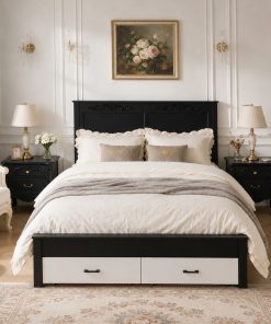 Rustic Farmhouse-style Queen Size Bed