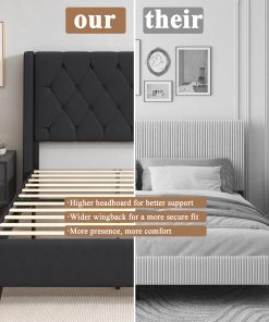 Modern Queen Size Platform Bed Frame