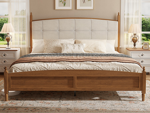 Vintage Spindle-Style King Size Bed Frame
