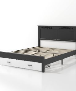 Rustic Farmhouse-style Queen Size Bed