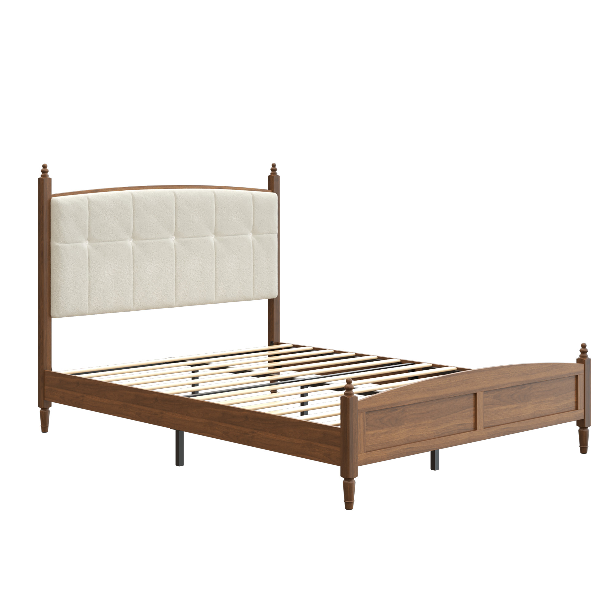 Vintage Spindle-Style Queen Size Bed Frame