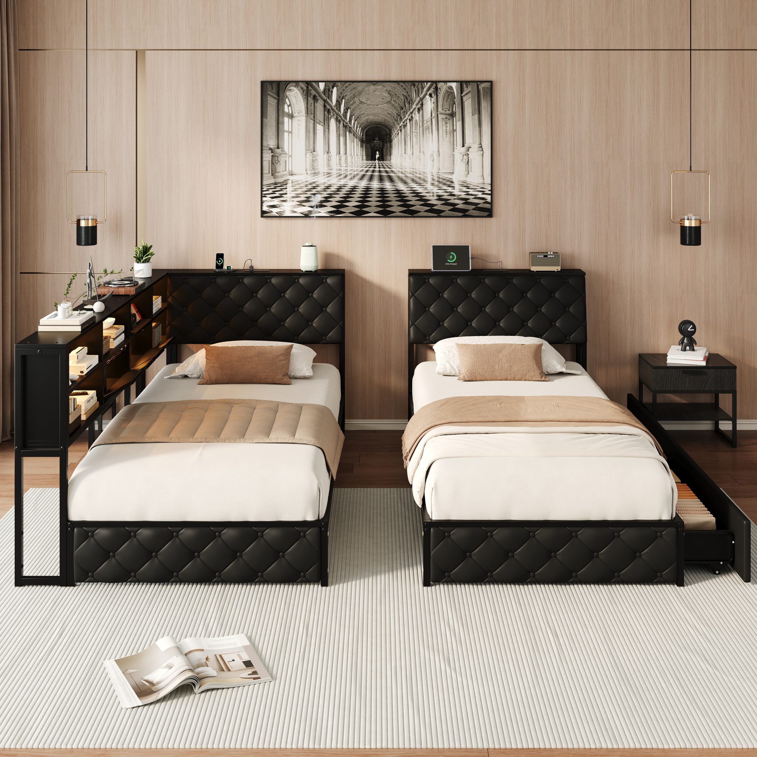 Twin Size Corner Bed Frame