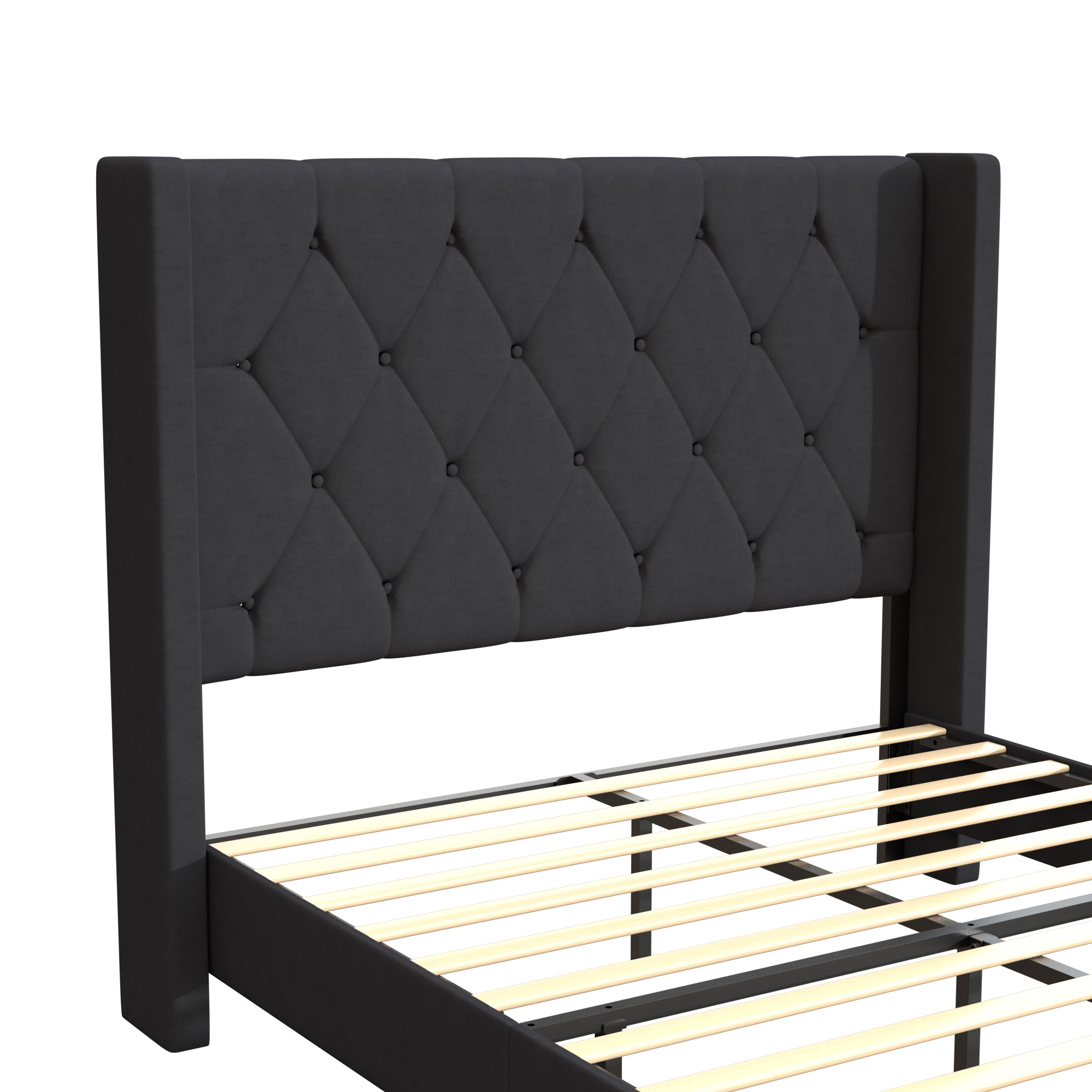 Modern Queen Size Platform Bed Frame