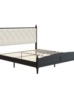 King Size Upholstered Platform Bed Frame