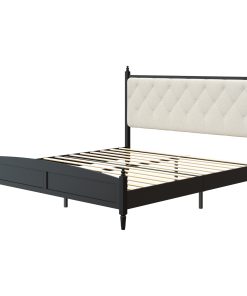 King Size Upholstered Platform Bed Frame