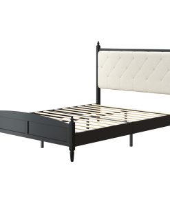 Queen Size Upholstered Platform Bed Frame