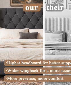 Modern Queen Size Platform Bed Frame