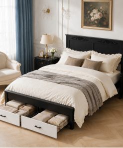 Rustic Farmhouse-style Queen Size Bed