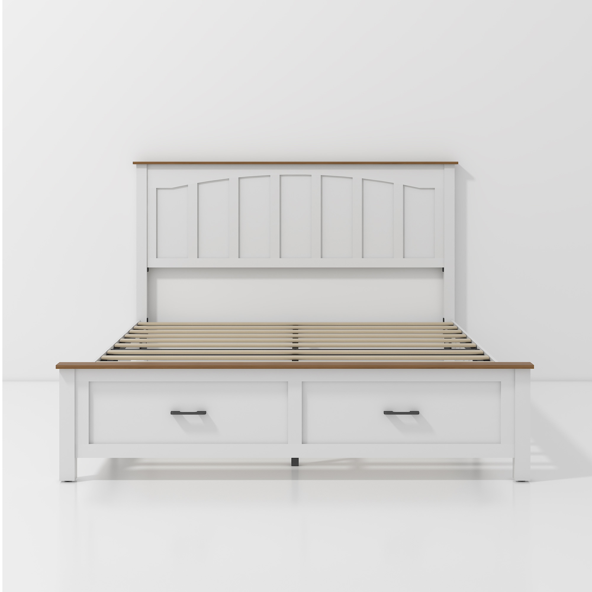 Queen Size Farmhouse Metal Bed Frame
