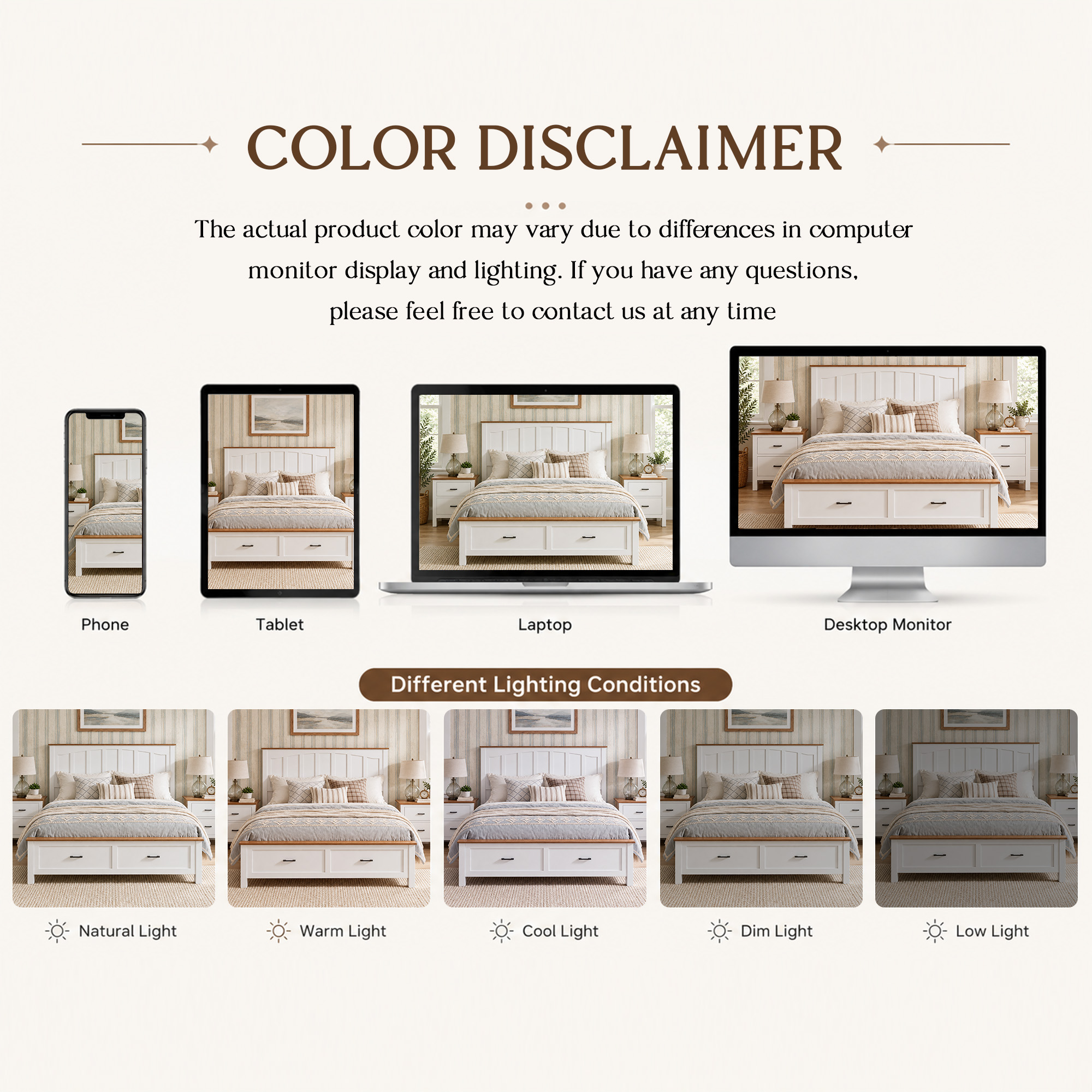 Full Size Farmhouse Metal Bed Frame