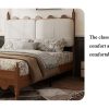 Queen Size Bed Frame with Upholstered Headboard
