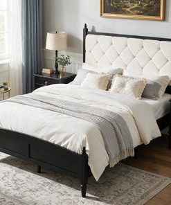 Queen Size Upholstered Platform Bed Frame