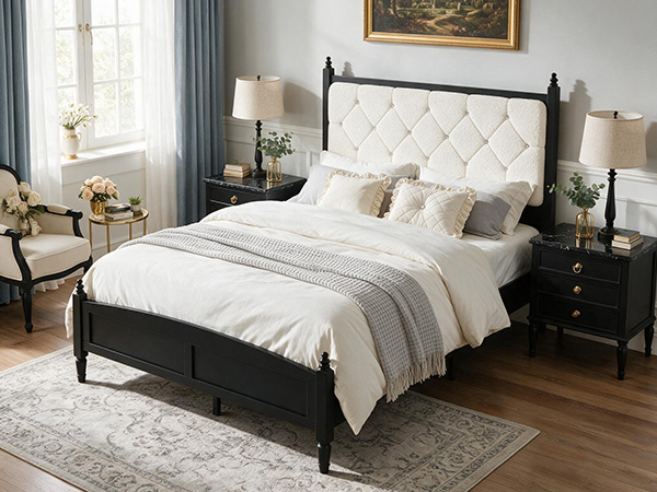 Queen Size Upholstered Platform Bed Frame
