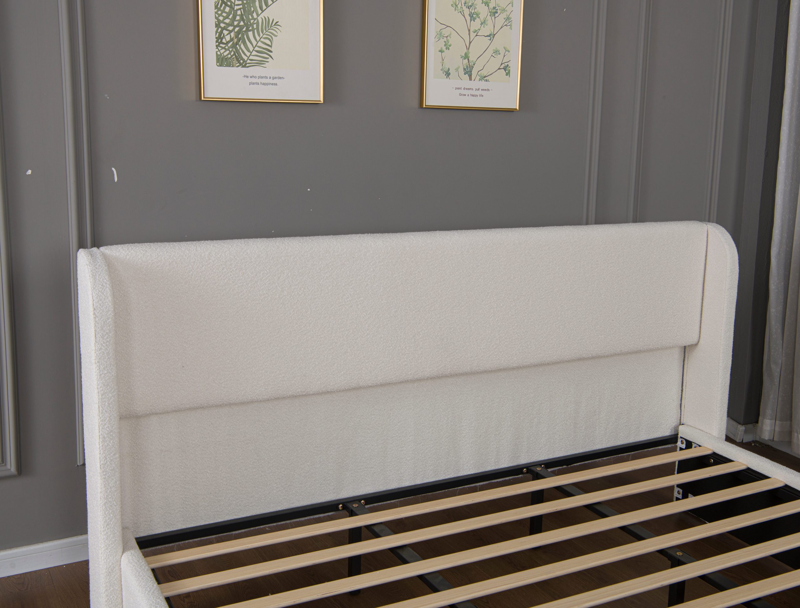 Queen Size Boucle Bed Frame