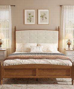 Vintage Spindle-Style Queen Size Bed Frame