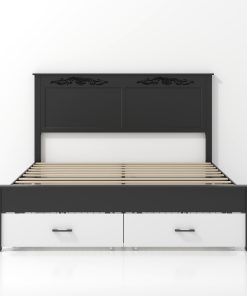 Rustic Farmhouse-style Queen Size Bed