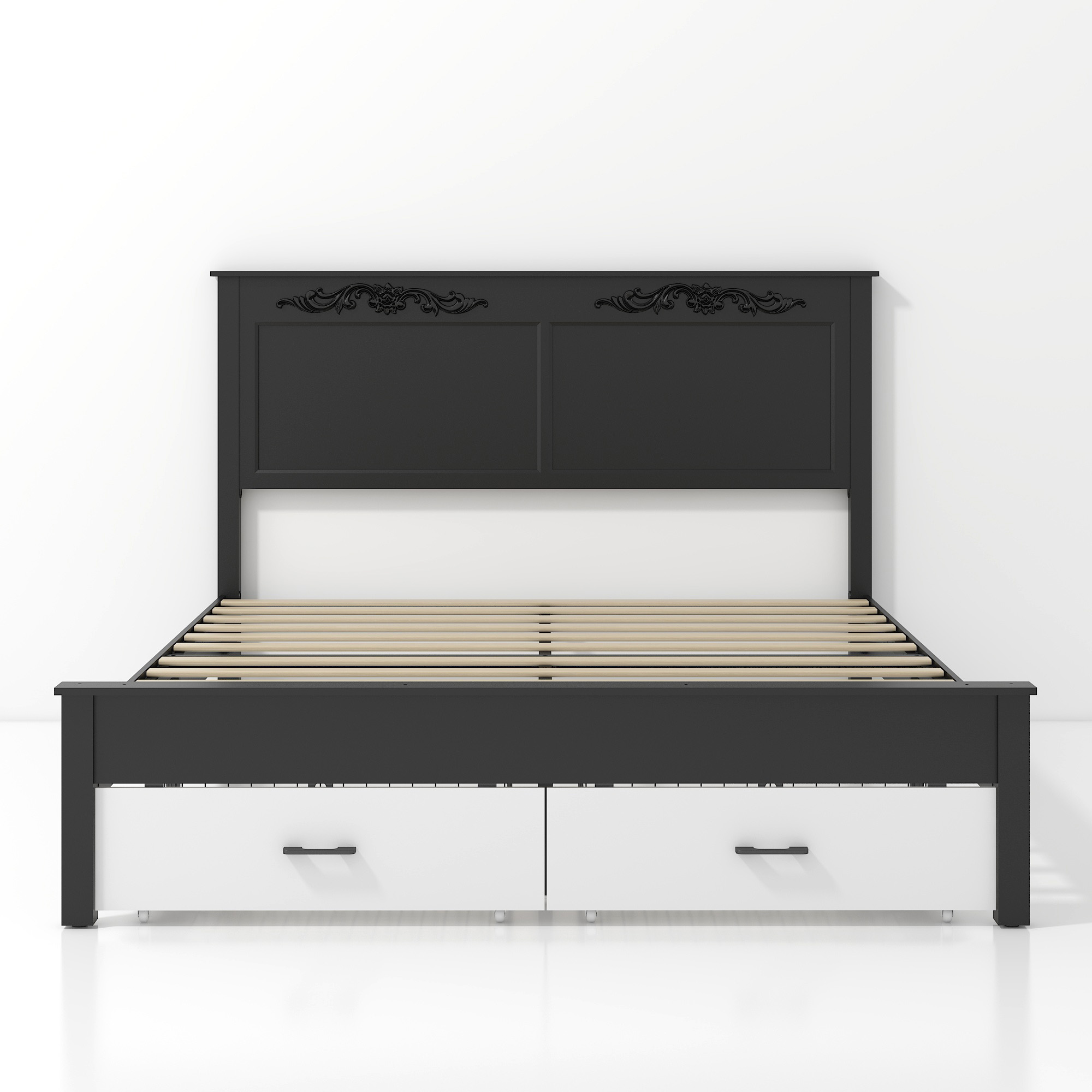 Rustic Farmhouse-style Queen Size Bed