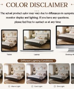 Queen Size Upholstered Platform Bed Frame