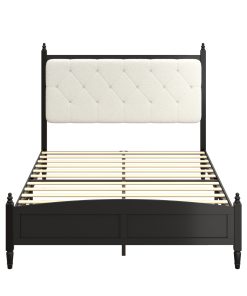 Queen Size Upholstered Platform Bed Frame