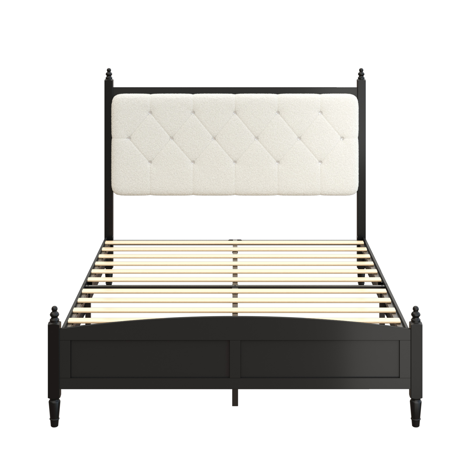 Queen Size Upholstered Platform Bed Frame