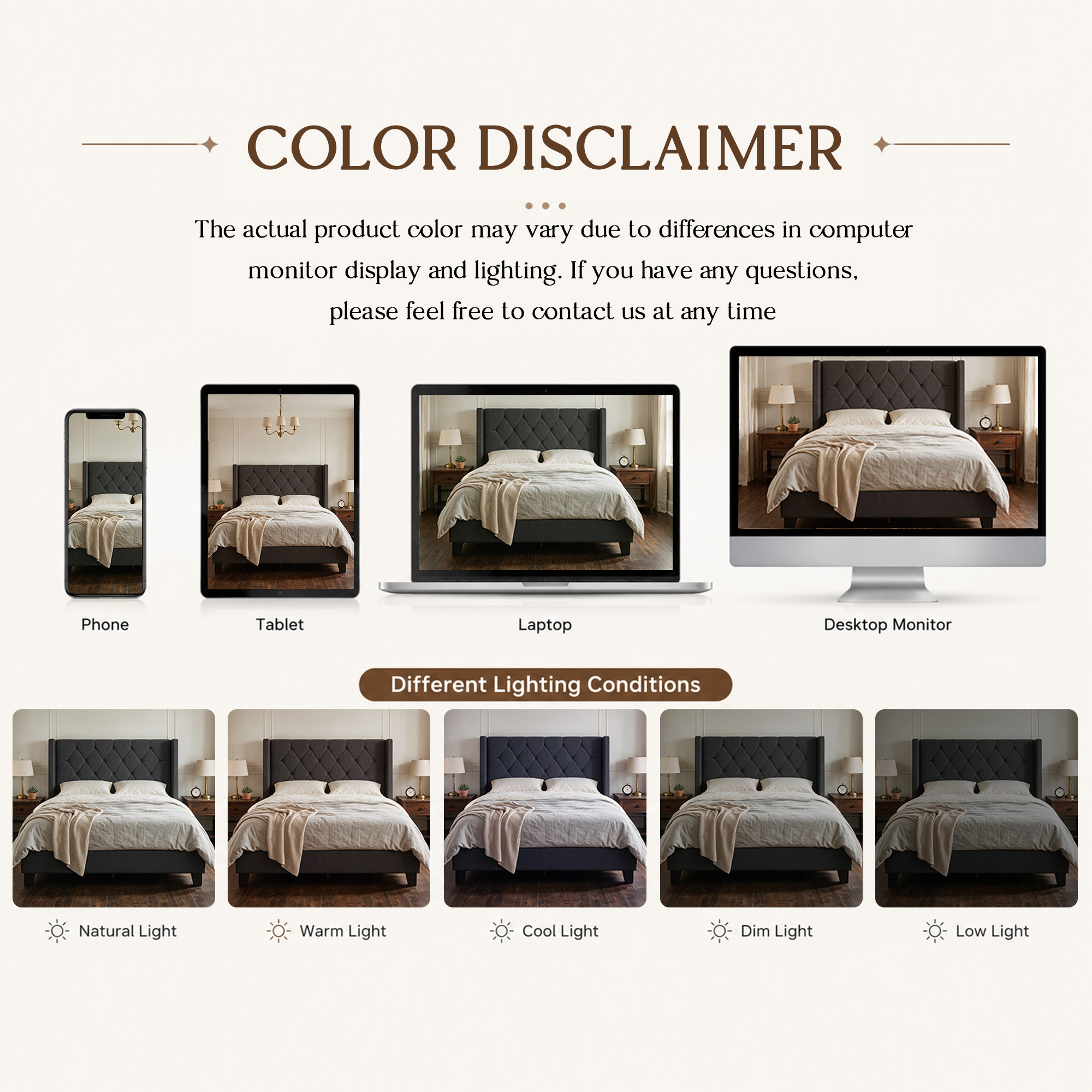 Modern Queen Size Platform Bed Frame