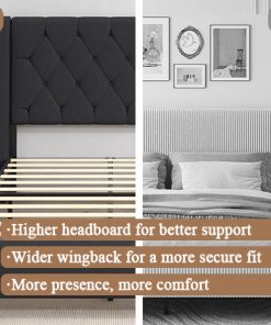 Modern Queen Size Platform Bed Frame
