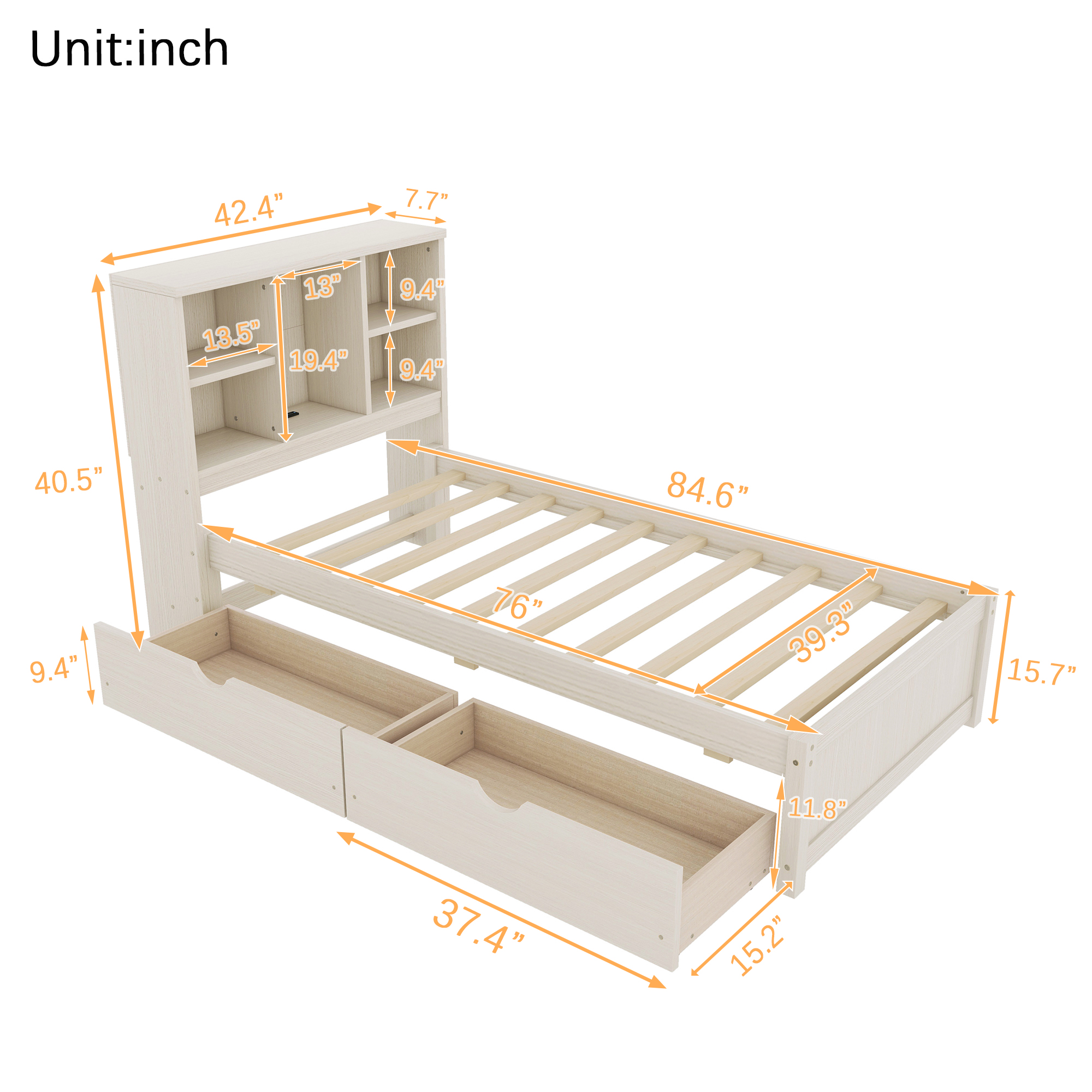 Modern Twin Size Bed Frame