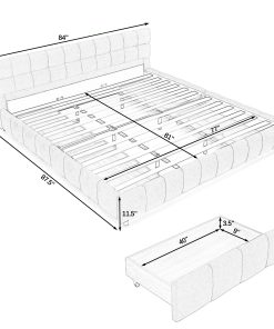 King Size Upholstered Bed Frame